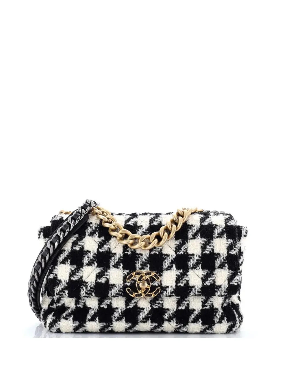 Chanel 19 Flap Bag Quilted Tweed Large #254497C49B